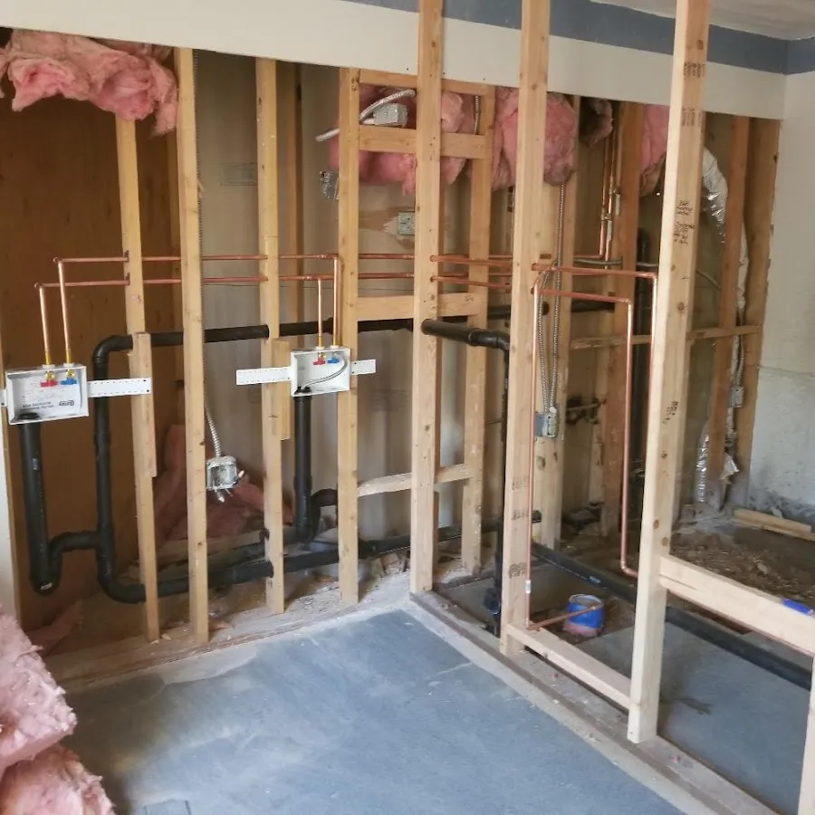 Copper pipe rough-in and plumbing installation in Nacogdoches